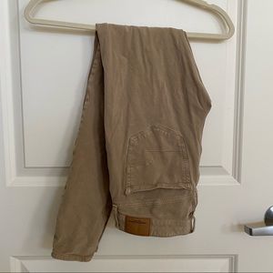 American Eagle Khaki Corduroy Skinny Pants